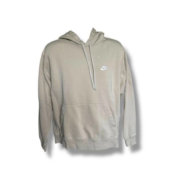 Nike Men's Hoodie Wheat Pullover LS Drawstring Swoosh Logo Sweatshirt XL - Picture 2 of 6